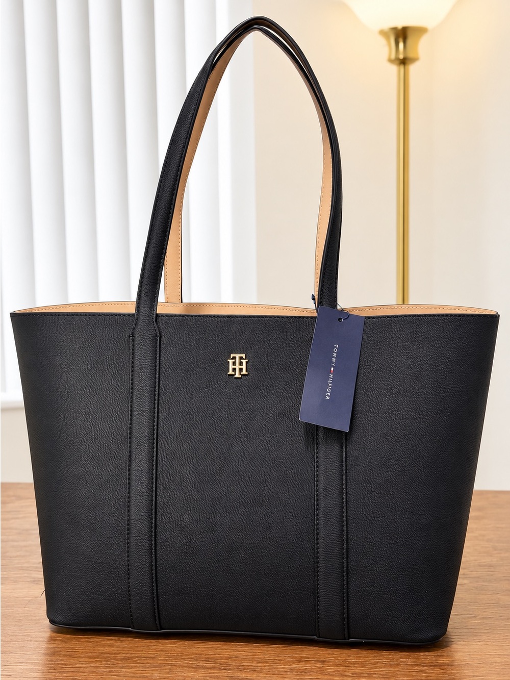 Tommy Hilfiger Large Black Tote Bag β Laptop/Work Bag β NWT β $128 Retail